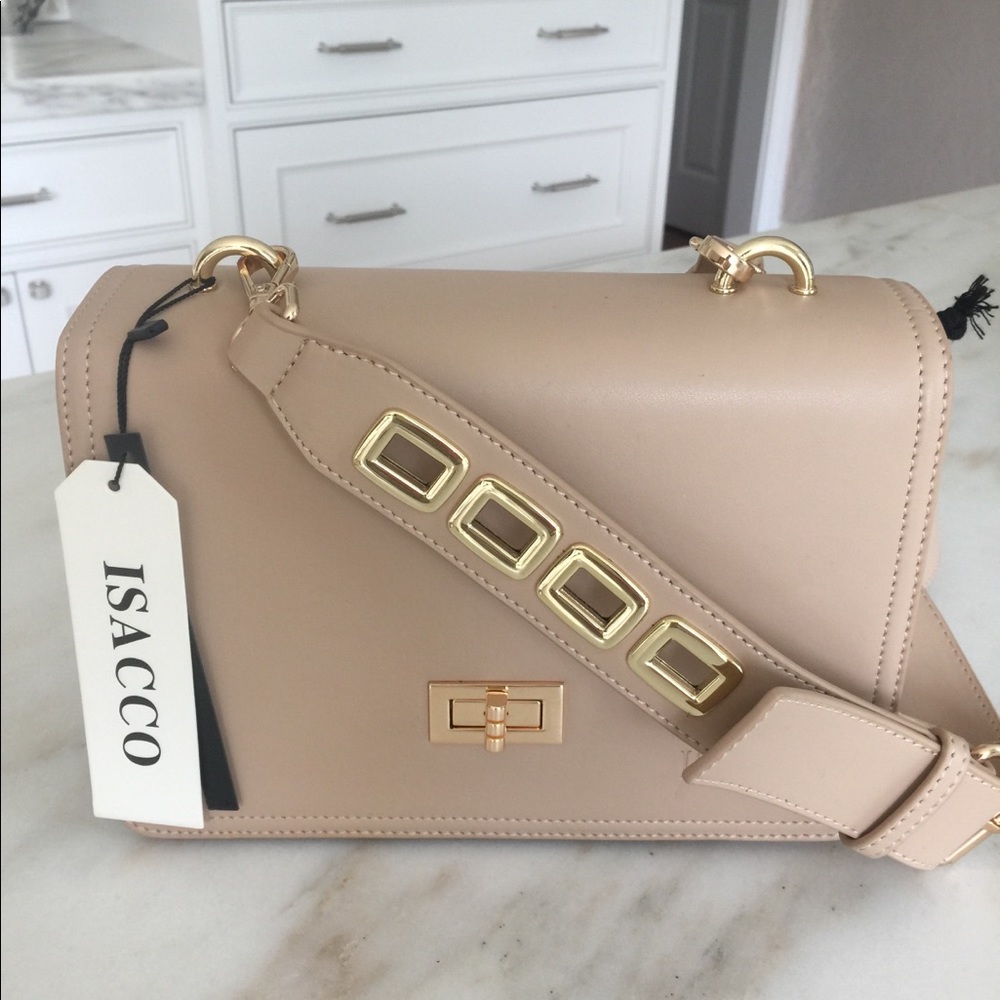 ISACCO NEW REAL LEATHER CROSSBODY BAG